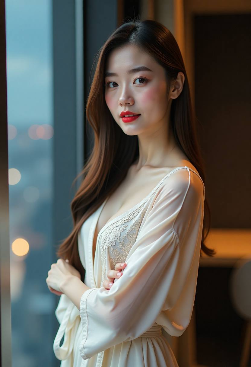 林照站在长明影院售票窗前